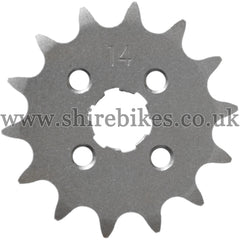 14T Front Sprocket suitable for use with CZ100, Z50M, Z50A, Z50J1, Z50R, Z50J, Dax 6V, Dax 12V, Chaly 6V, C90E