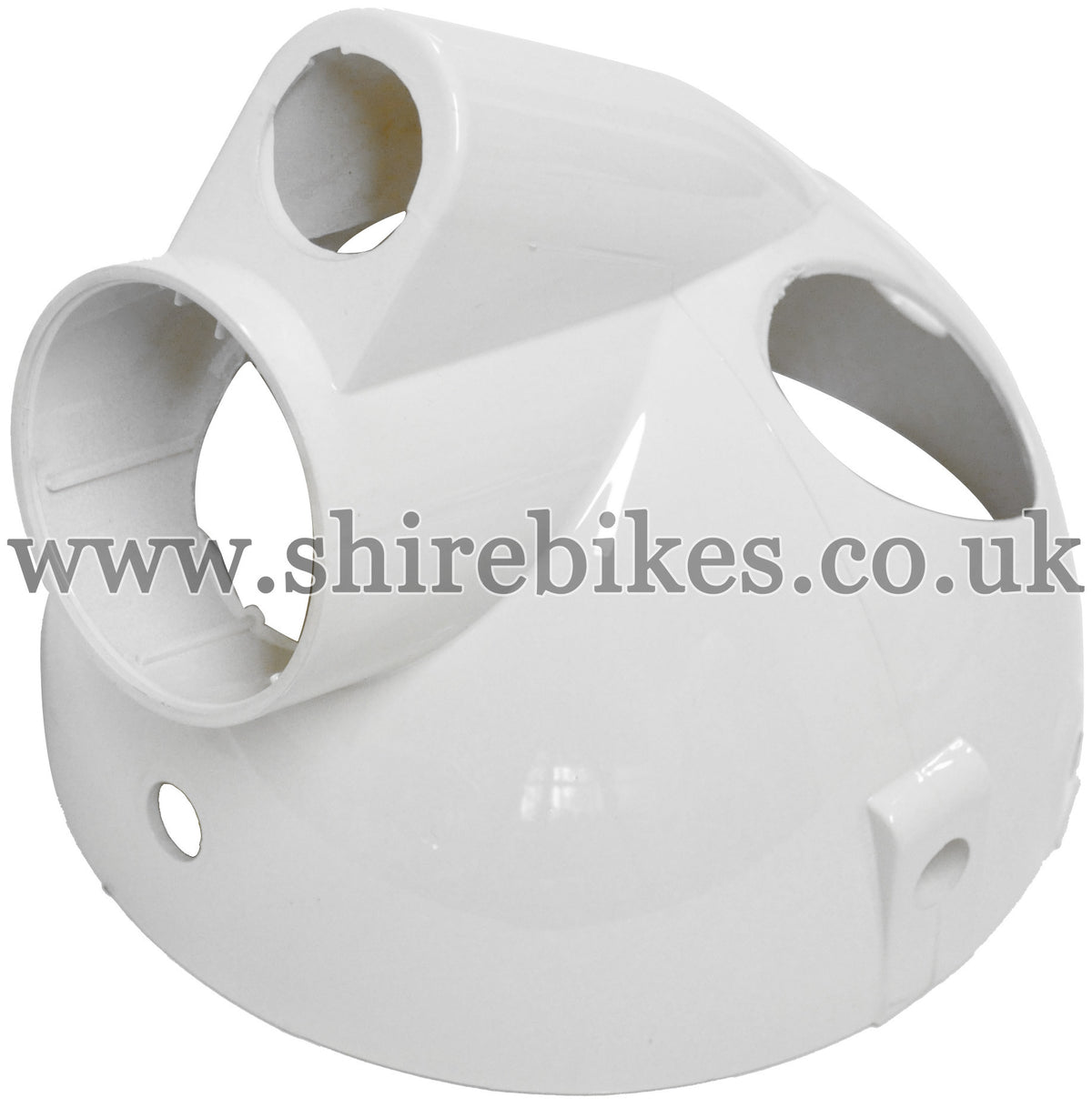 White Plastic Headlight Bowl suitable for use with Monkey Bike Motorcycles