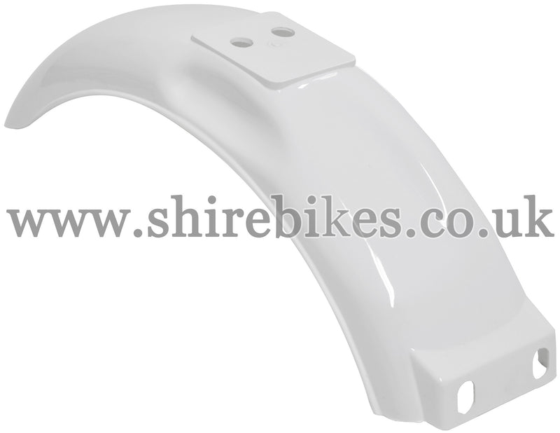 Reproduction White Rear Mudguard suitable for use with Monkey Bike Motorcycles