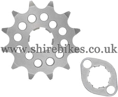 Kitaco 12T Front Sprocket & Retainer suitable for use with Z50A, Z50J1, Z50R, Z50J, Dax 6V, Chaly 6V, Dax 12V, C90E, MSX125 GROM, Monkey 125