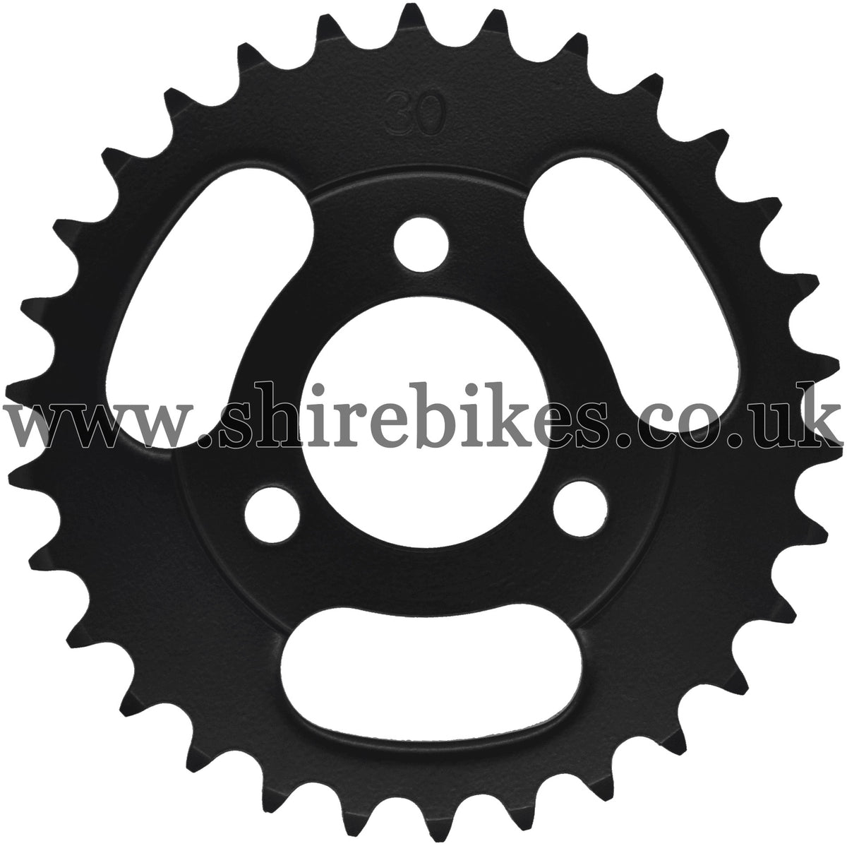 Kitaco 30T Black Rear Sprocket suitable for use with Z50A, Z50J1, Z50J 6V, Z50J 12V, Z50R & Chinese Copies