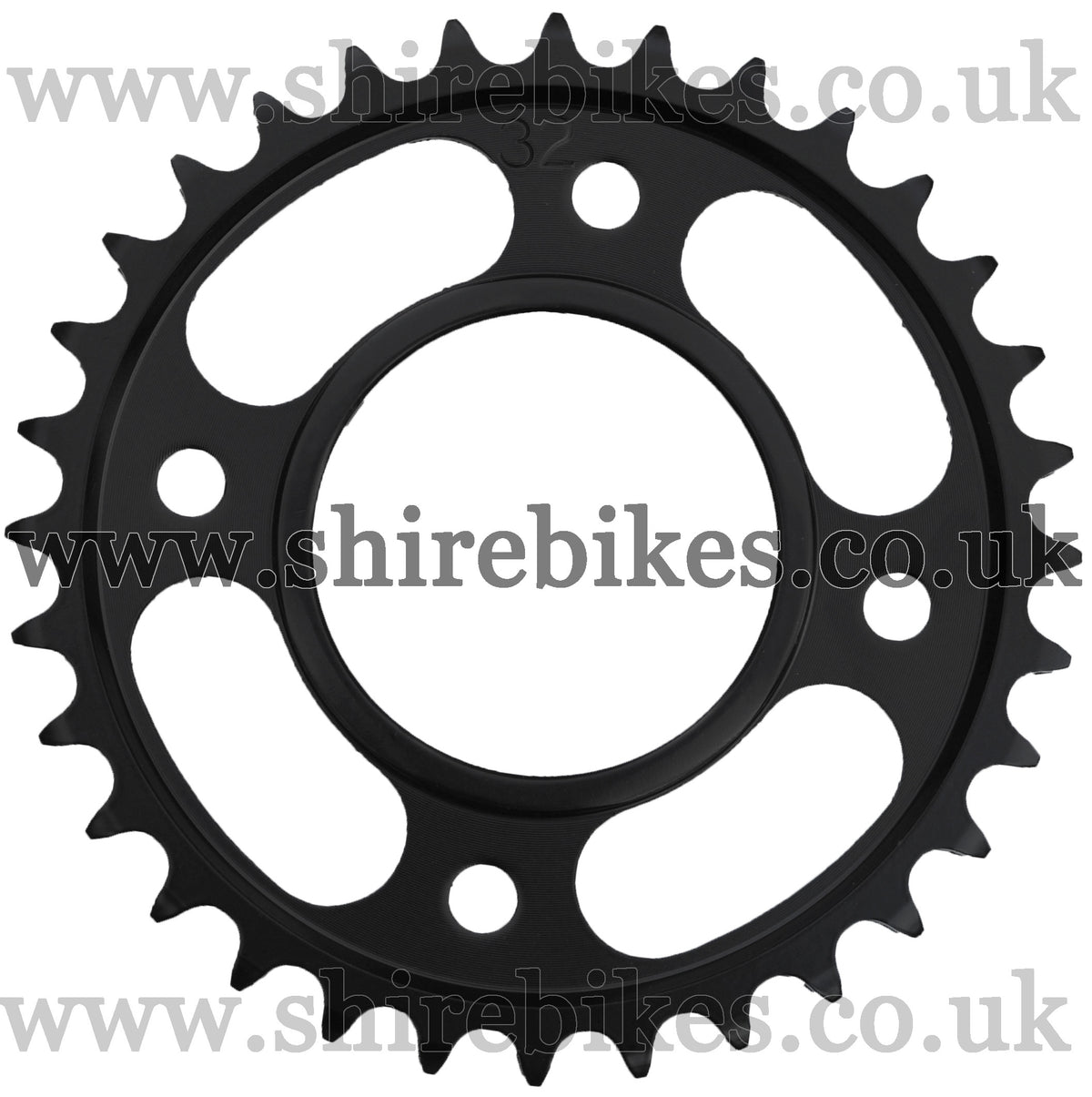 Kitaco 32T Black Rear Sprocket suitable for use with MSX125 GROM (2016-2020), Monkey 125 (2018-2020)