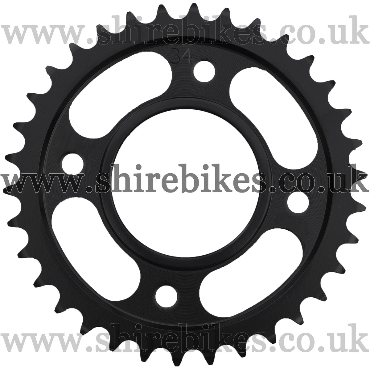 Kitaco 34T Black Rear Sprocket suitable for use with MSX125 GROM (2016-2020), Monkey 125 (2018-2020)