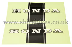Honda Black Frame Stickers (Pair) suitable for use with Dax 6V