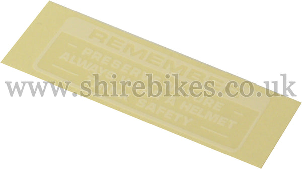 Honda White Preserve Nature Sticker suitable for use with Z50A, Dax 6V, Chaly 6V