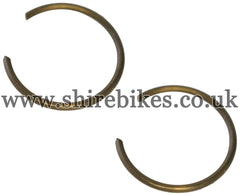 Honda Piston Circlips (Pair) suitable for use with CZ100, Z50A, Z50J1, Z50R, Z50J, Dax 6V, Dax 12V, Chaly 6V, C90E
