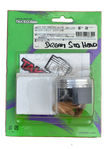 Takegawa 53.5mm / 89cc (Standard Head) Piston & Rings for Honda Dream 50