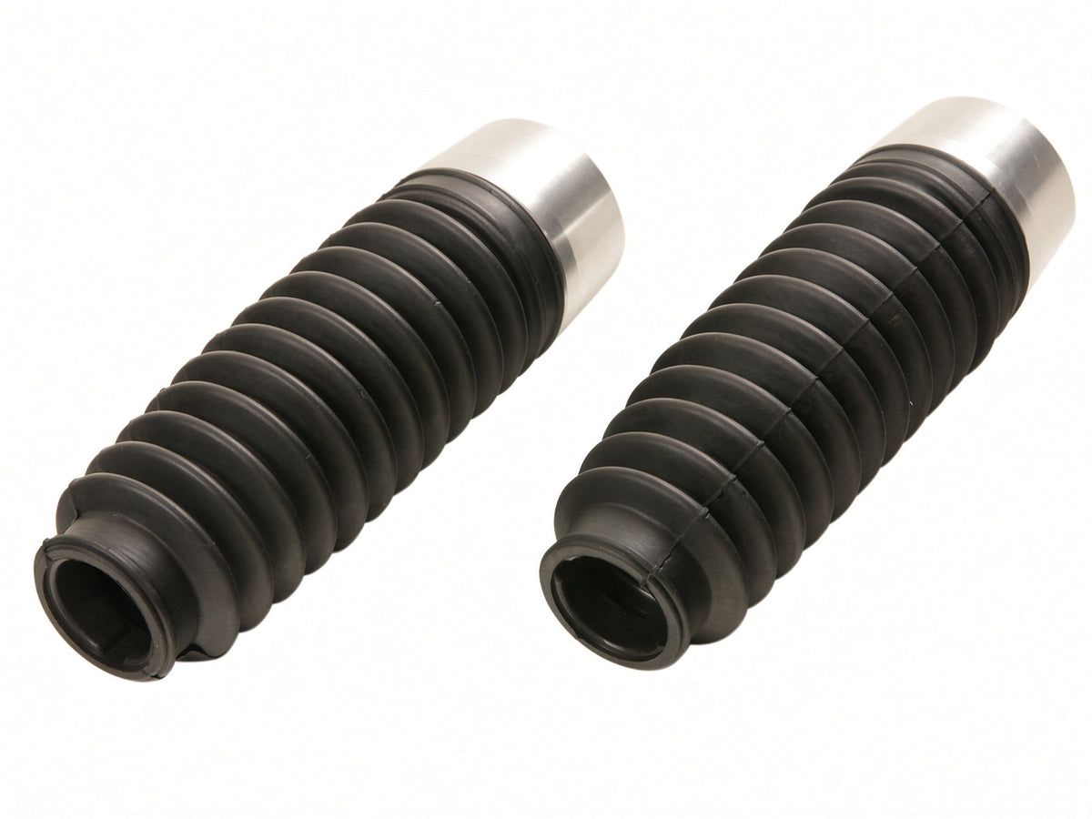 Reproduction Fork Gaiters & Aluminium Cups (Pair) suitable for use with Z50A, Z50J1, Dax 6V, Chaly 6V