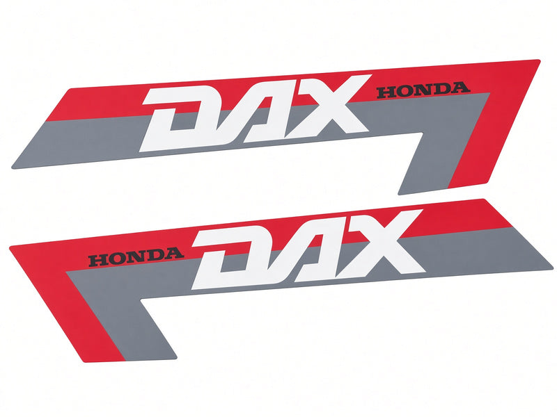 NOS Honda Silver/Red Frame Stickers (Pair) suitable for use with Dax 12V