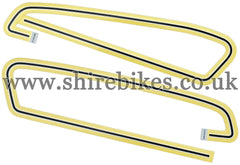 Honda Silver Tank Pin Striping Decals (Pair) suitable for use with Dream 50