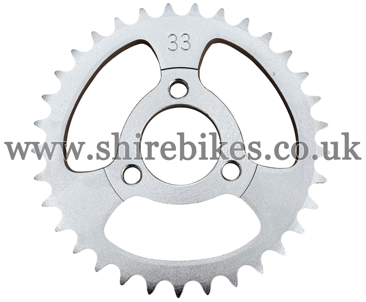 33T Rear Sprocket suitable for use with CZ100, Z50M, Z50A, Z50J1, Z50J, Z50R & Chinese Copies