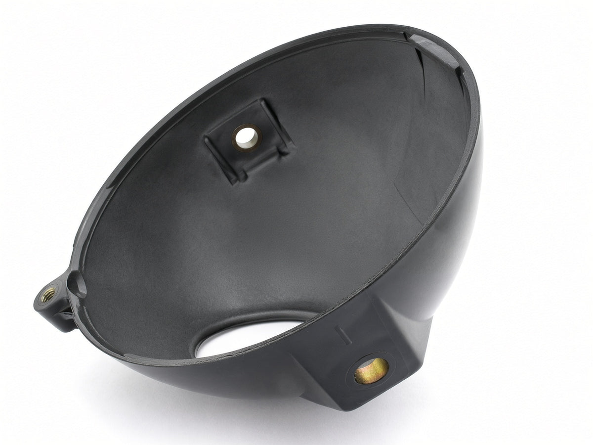 Inside of the Honda Z50A K3-K9 black head light bowl 61301-115-010ZJ showing the mounting points