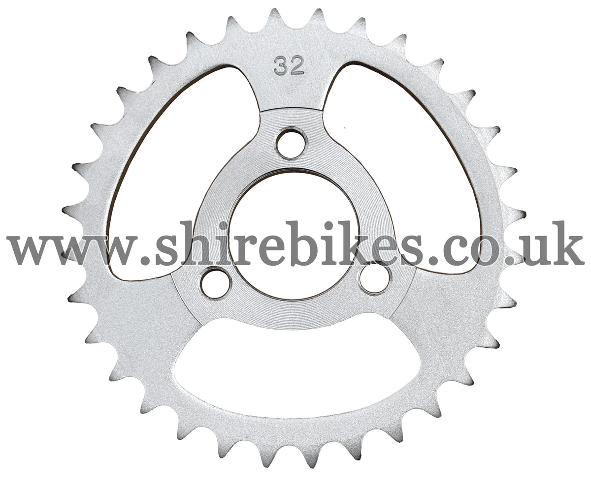 32T Rear Sprocket suitable for use with CZ100, Z50M, Z50A, Z50J1, Z50J, Z50R & Chinese Copies