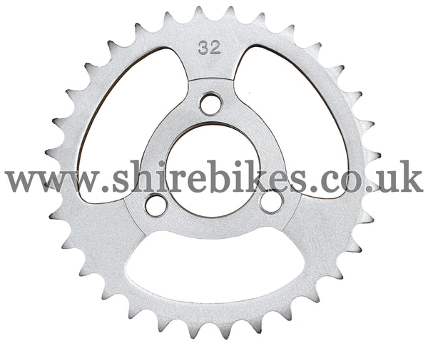 32T Rear Sprocket suitable for use with CZ100, Z50M, Z50A, Z50J1, Z50J, Z50R & Chinese Copies