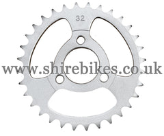 32T Rear Sprocket suitable for use with CZ100, Z50M, Z50A, Z50J1, Z50J, Z50R & Chinese Copies