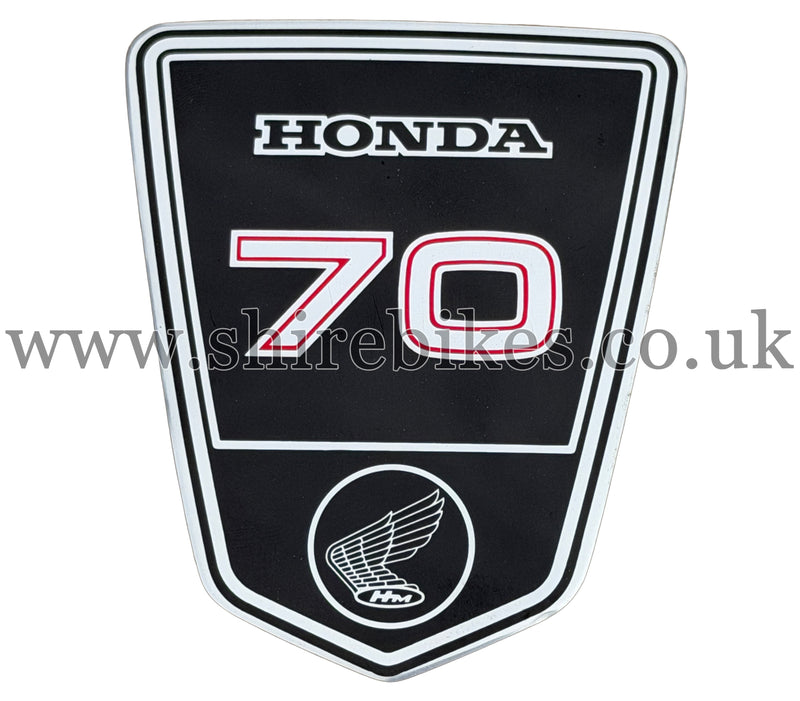 NOS Honda Frame Shield Badge ST70 suitable for use with Dax 6V