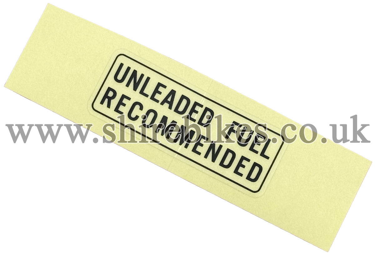 Honda Unleaded Fuel Recommended Caution Sticker suitable for use with C90E 12V