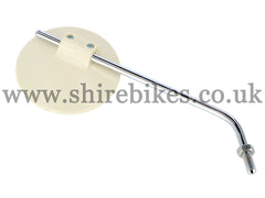 Reproduction Cream Plastic Mirror suitable for use with Z50A, Z50J1, Dax 6V, Chaly 6V, P50