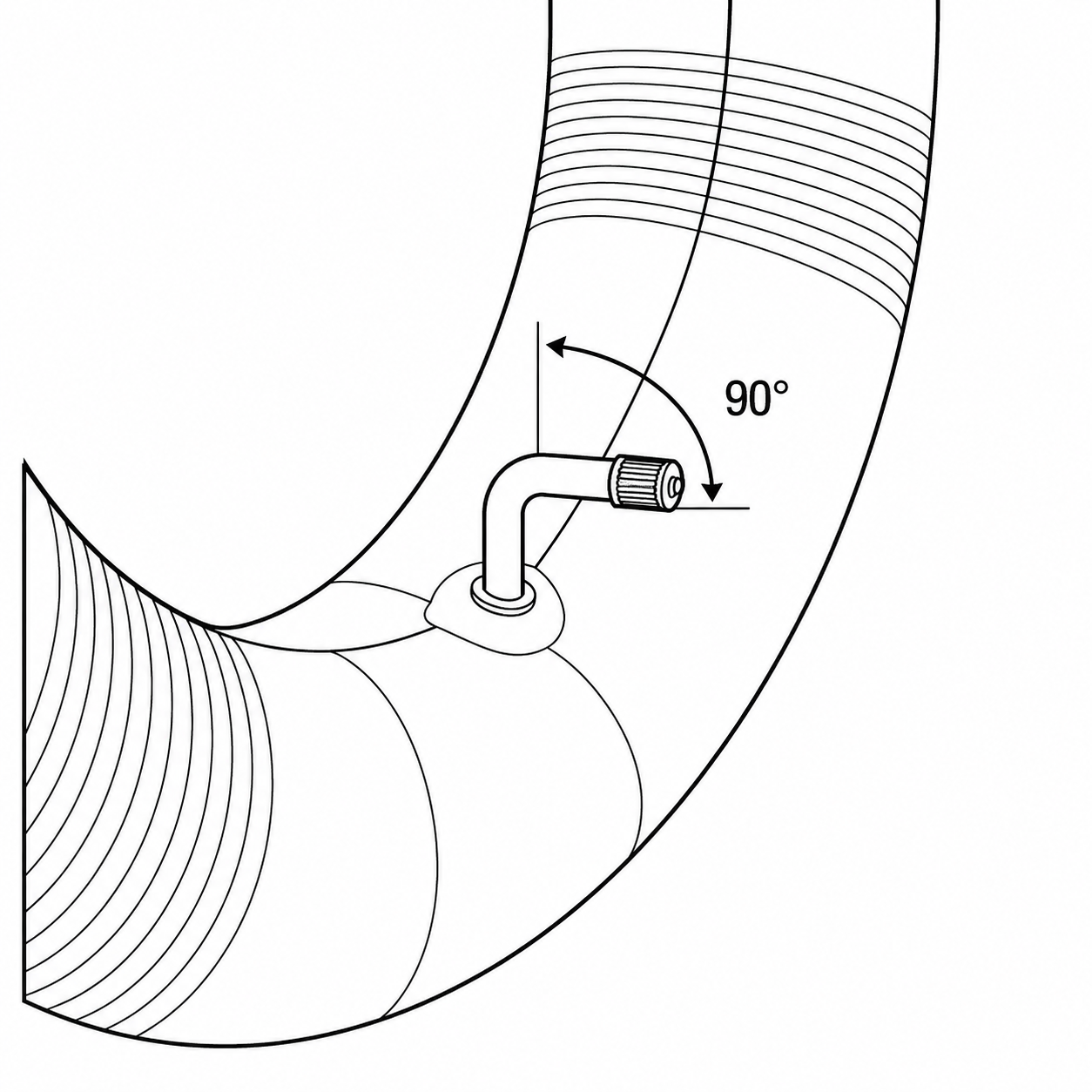 2.50/3.00/3.50 x 10 Mitas Inner Tube (Angle Valve) suitable for use with Dax 6V, Dax 12V, Chaly 6V