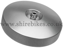 TBPARTS Silver Billet Vented Aluminium Filler Cap suitable for use with Zhen Hua SR50, SR125 & Jincheng M50