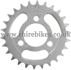 26T Rear Sprocket suitable for use with CZ100, Z50M, Z50A, Z50J1, Z50J, Z50R & Chinese Copies