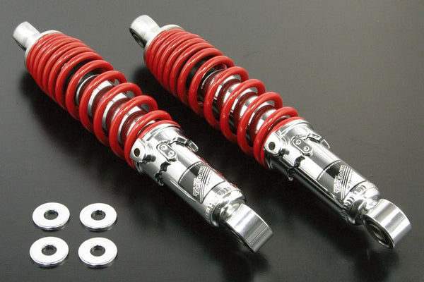 280mm Takegawa Red & Chrome Hydraulic Shock Absorbers (Pair) suitable for use with Z50R, Z50J1, Z50J