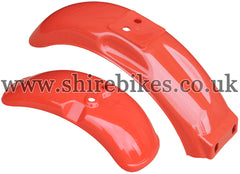 TBPARTS Reproduction Red Front & Rear Mudguards suitable for us with Honda Z50R