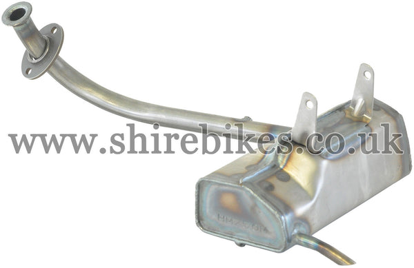 Reproduction Bare Metal Low Muffler Exhaust System suitable for use with Z50M