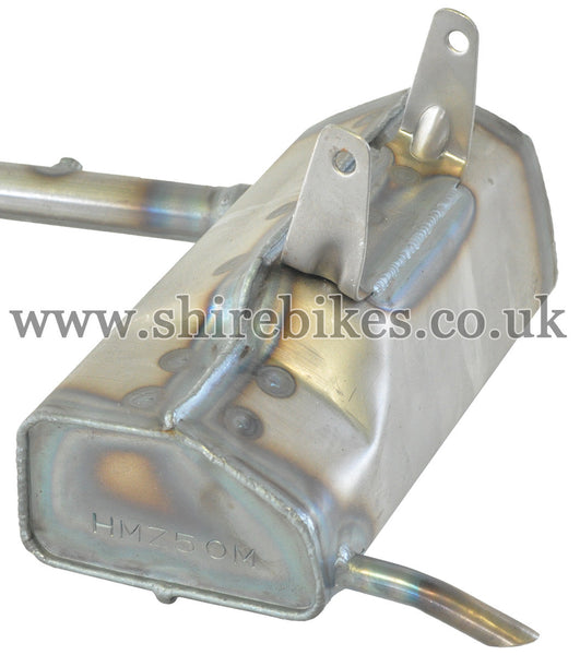 Reproduction Bare Metal Low Muffler Exhaust System suitable for use with Z50M