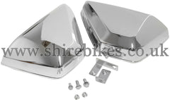 Custom *Imperfect* Chrome Dual Side Cover Kit suitable for use with Monkey Bike Motorcycles