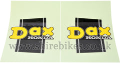 Honda Yellow Frame Stickers (Pair) suitable for use with Dax 6V, Dax 12V