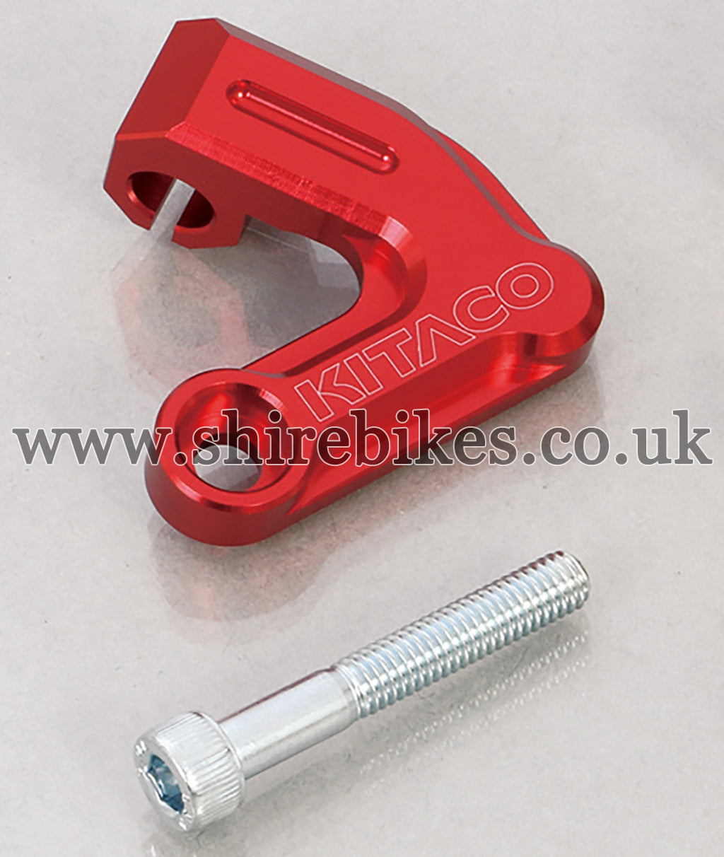 Kitaco Red Aluminium Clutch Cable Holder suitable for use with Monkey 125 (2018-2020)