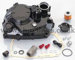 Kitaco Black Upgraded Clutch Cover suitable for use with MSX125 GROM (2013-2020), Monkey 125 (2018-2020)