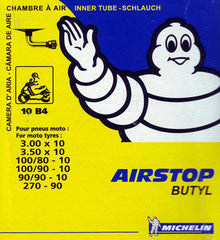 3.00/3.50 x 10 Michelin Inner Tube (Angle Valve) suitable for use with Dax 6V, Dax 12V, Chaly 6V