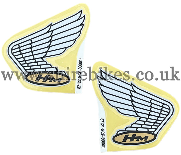 Honda Wing Tank Stickers (Pair) suitable for use with Dream 50