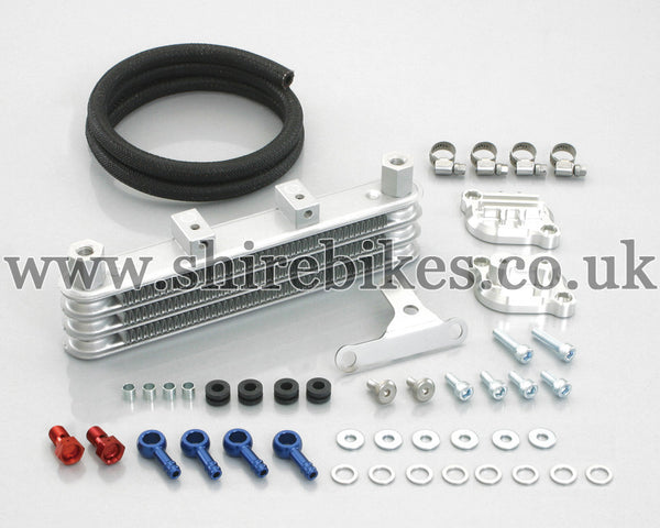 Kitaco Silver Oil Cooler Kit suitable for use with MSX125 GROM (2013-2020)