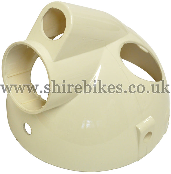 Cream Plastic Headlight Bowl suitable for use with Monkey Bike Motorcycles
