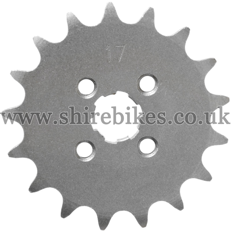 17T Front Sprocket suitable for use with CZ100, Z50M, Z50A, Z50J1, Z50R, Z50J 6V, Z50J 12V, Dax 6V, Dax 12V, Chaly 6V, C90E