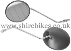 Zhen Hua Black Mirrors (Pair) suitable for use with SR50, SR125 & Jincheng M50