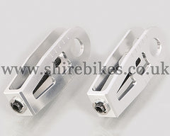 Kitaco Silver Aluminium Chain Adjusters (Pair) suitable for use with Monkey 125 (2018-2022)