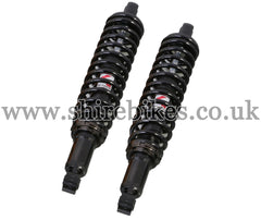 Kitaco 332mm Black Hydraulic Shock Absorbers (Pair) suitable for use with Monkey 125 (2018-2022)