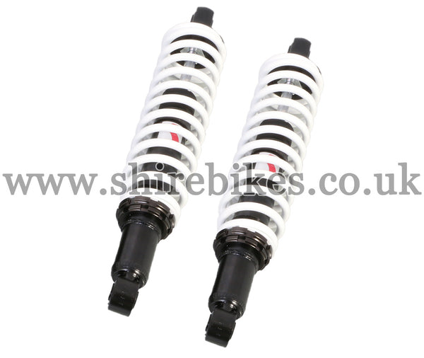 Kitaco 332mm White Hydraulic Shock Absorbers (Pair) suitable for use with Monkey 125 (2018-2022)