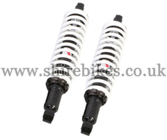 Kitaco 332mm White Hydraulic Shock Absorbers (Pair) suitable for use with Monkey 125 (2018-2022)