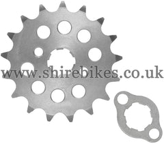 Kitaco 17T Front Sprocket & Retainer suitable for use with Z50A, Z50J1, Z50R, Z50J, Dax 6V, Chaly 6V, Dax 12V, C90E, MSX125 GROM, Monkey 125