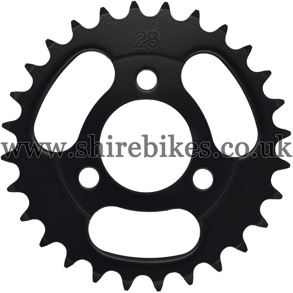 Kitaco 28T Black Rear Sprocket suitable for use with Z50A, Z50J1, Z50J, Z50R & Chinese Copies
