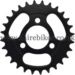 Kitaco 28T Black Rear Sprocket suitable for use with Z50A, Z50J1, Z50J, Z50R & Chinese Copies