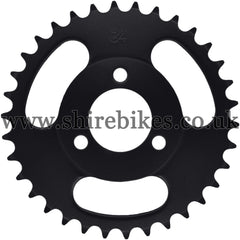 Kitaco 34T Black Rear Sprocket suitable for use with Z50A, Z50J1, Z50J, Z50R & Chinese Copies