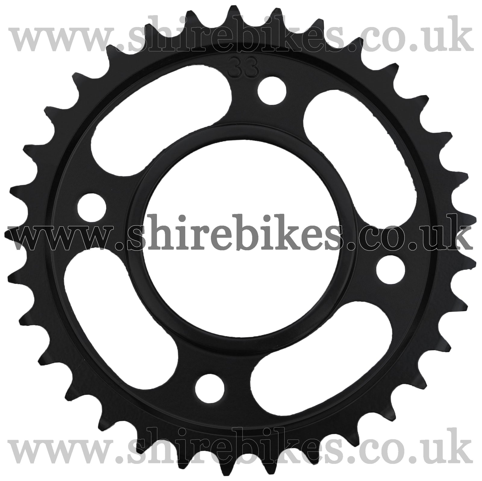 Kitaco 33T Black Rear Sprocket suitable for use with MSX125 GROM (2016-2020), Monkey 125 (2018-2020)