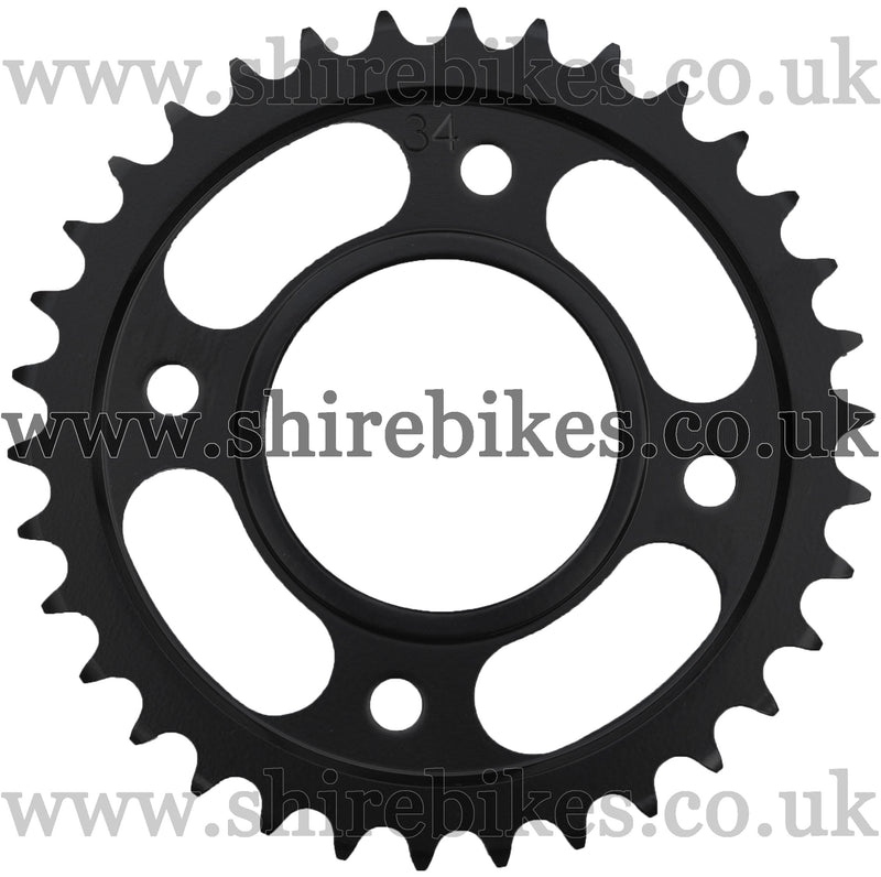 Kitaco 34T Black Rear Sprocket suitable for use with MSX125 GROM (2016-2020), Monkey 125 (2018-2020)
