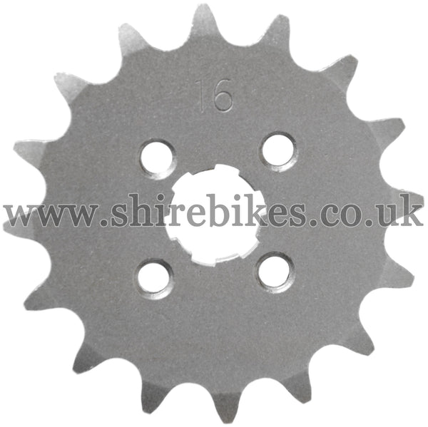 16T Front Sprocket suitable for use with CZ100, Z50M, Z50A, Z50J1, Z50R, Z50J, Dax 6V, Dax 12V, Chaly 6V, C90E